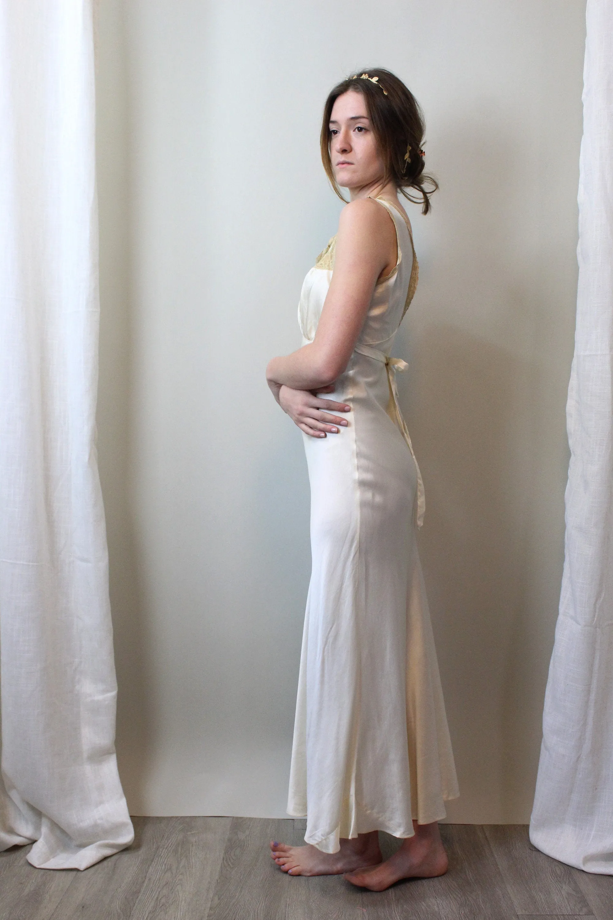 1940s BIAS CUT lingerie nightgown small | new spring