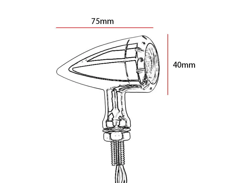 2pcs Bullet LED Turn Signal Blinker Indicators Harley Bobber Chopper