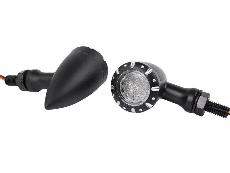 2pcs Bullet LED Turn Signal Blinker Indicators Harley Bobber Chopper