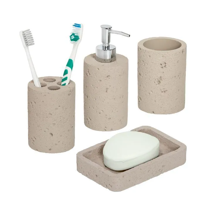 4PCS CEMENT BATH ACCESSORY SET