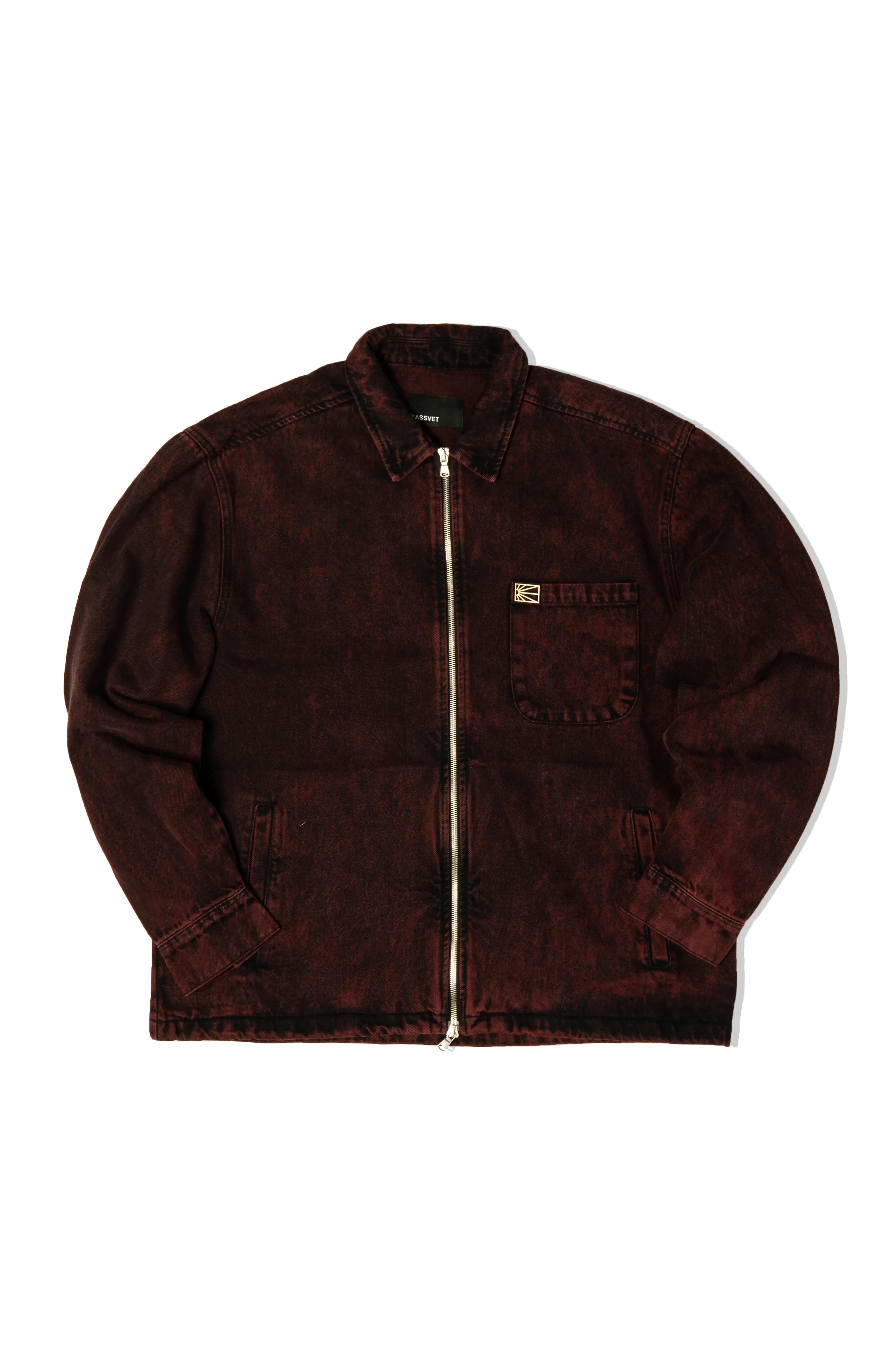 Acid Wash Denim Overshirt Woven