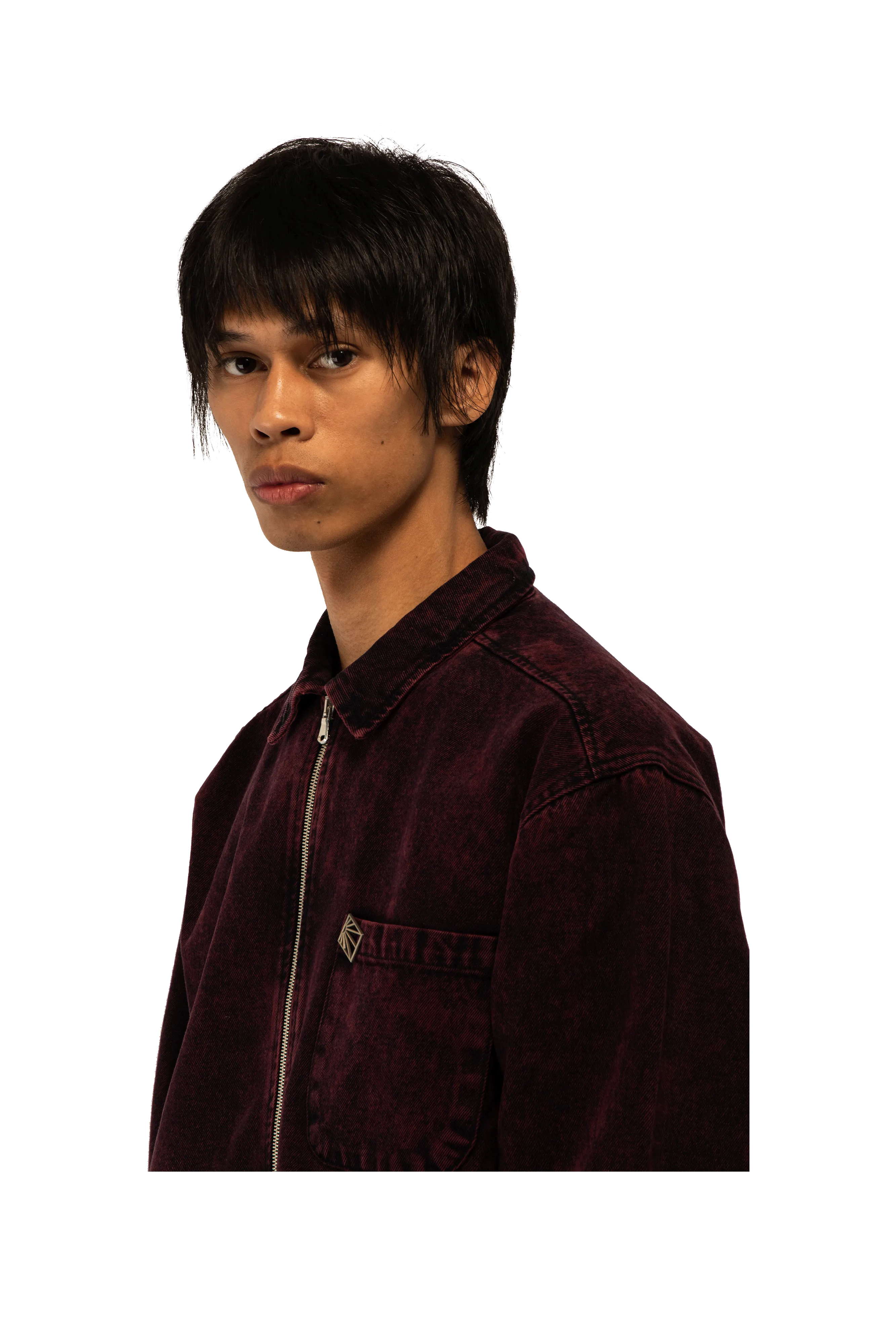 Acid Wash Denim Overshirt Woven