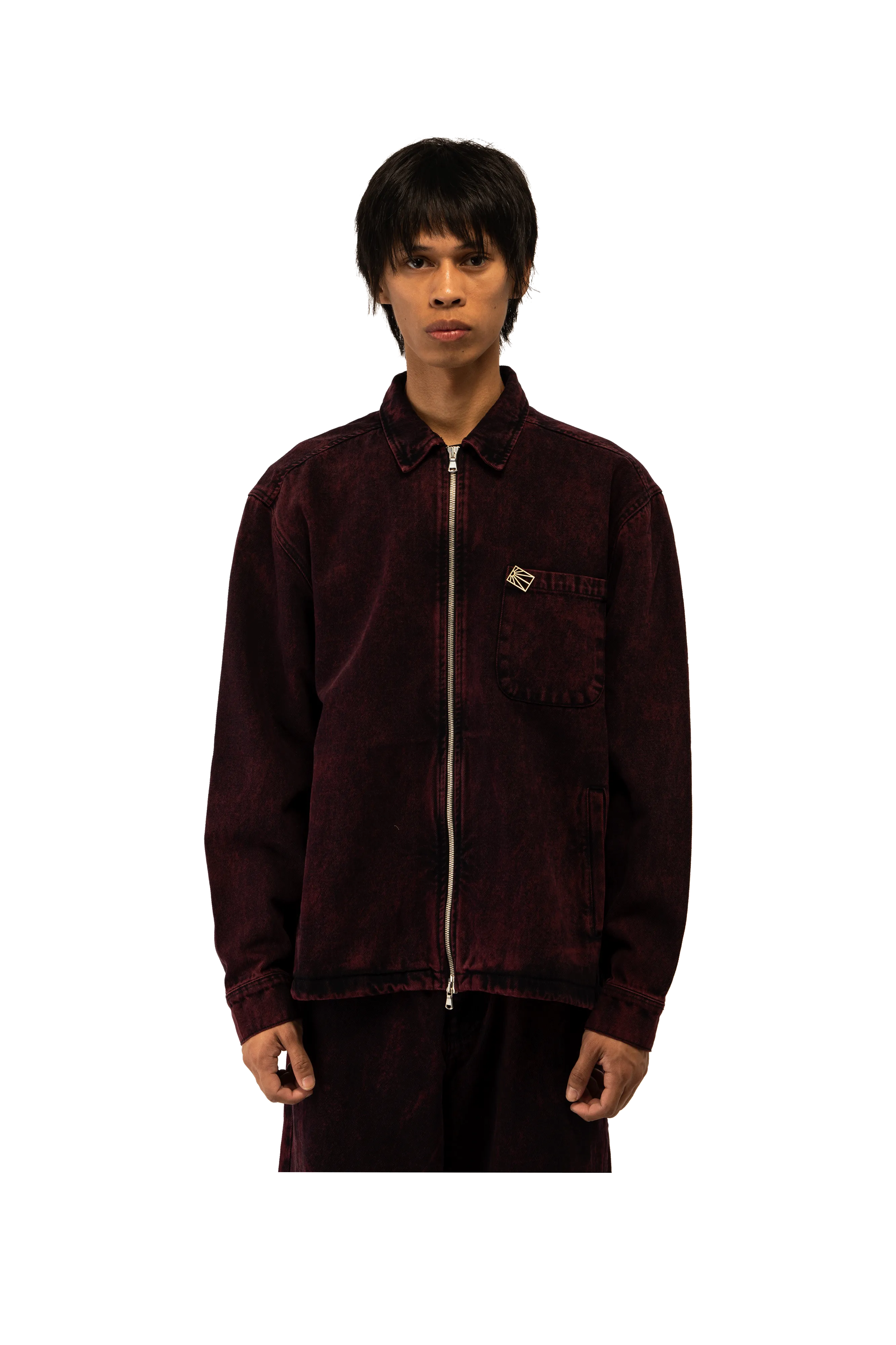 Acid Wash Denim Overshirt Woven