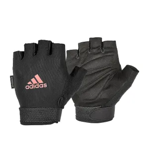 adidas Essential Adjustable Weight Lifting Gloves - Black/Pink