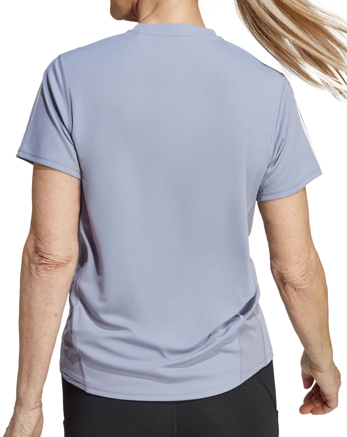 adidas Own The Run Short Sleeve Womens Running Top - Purple