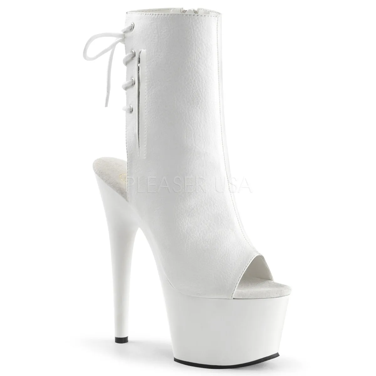 ADORE-1018  White Faux Leather/White