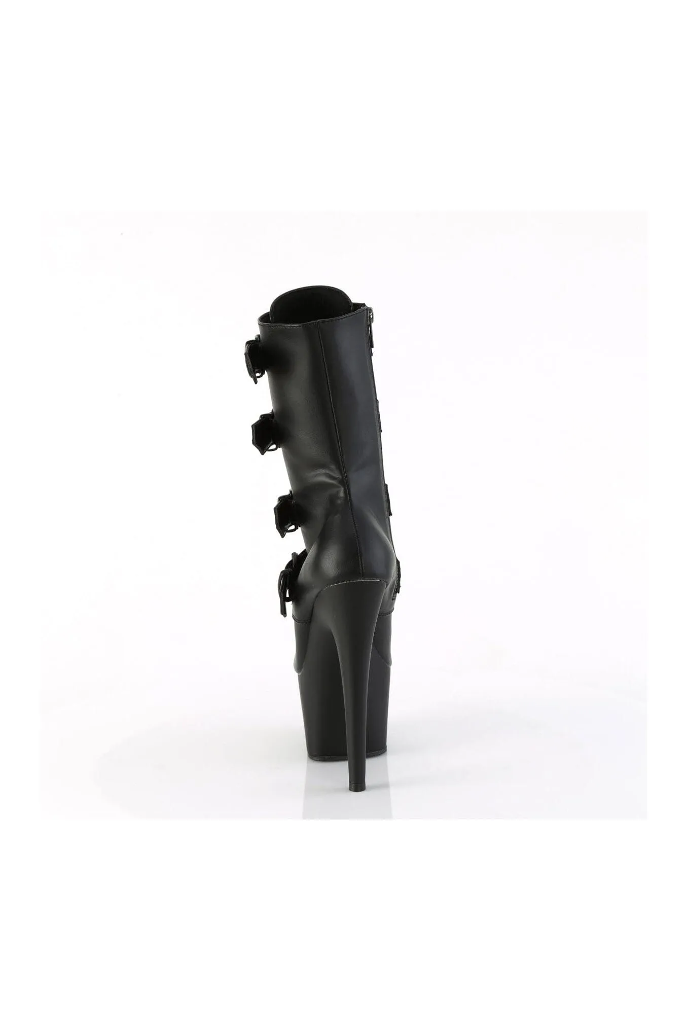ADORE-1046 Black Faux Leather Ankle Boot