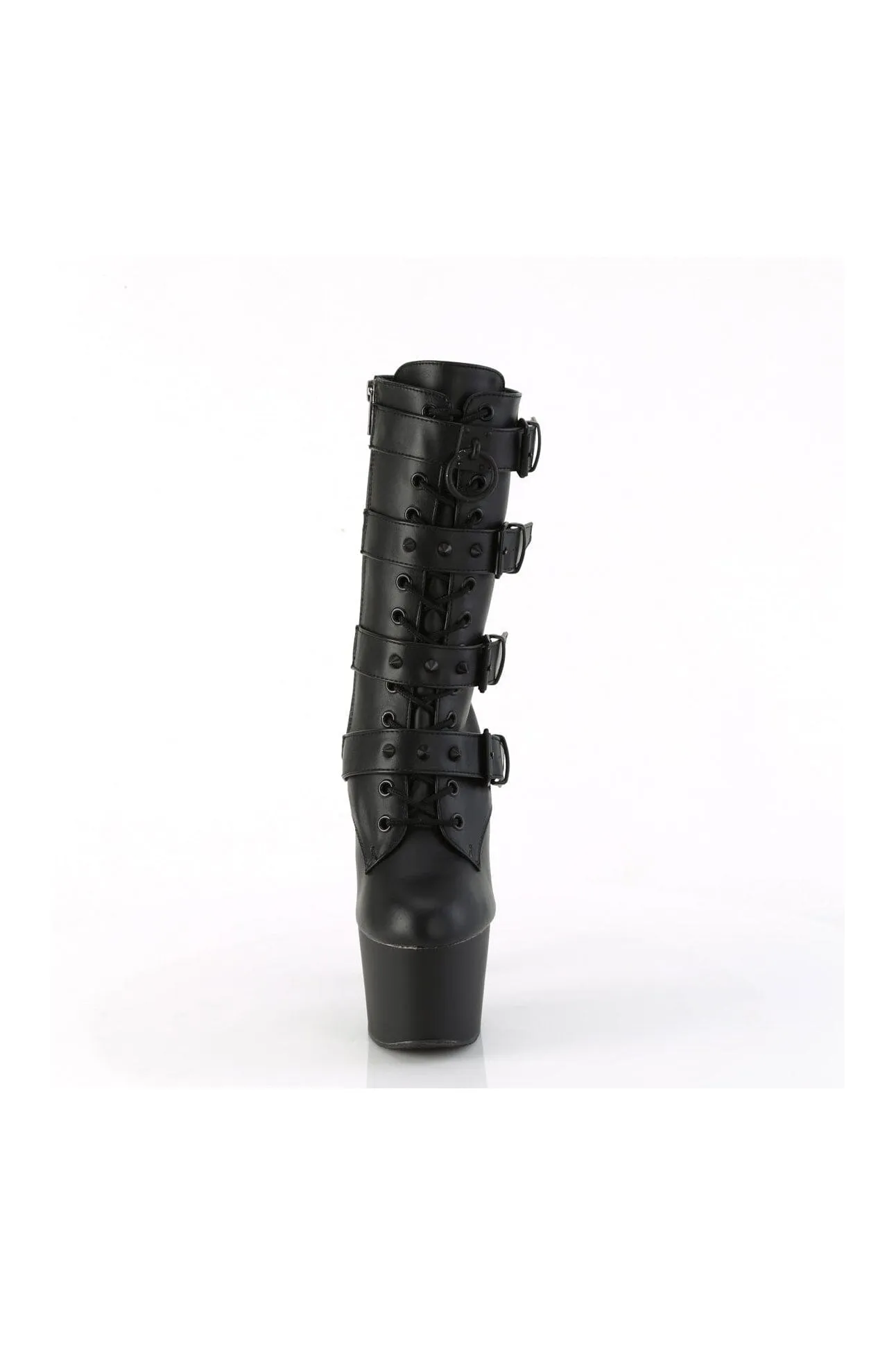 ADORE-1046 Black Faux Leather Ankle Boot