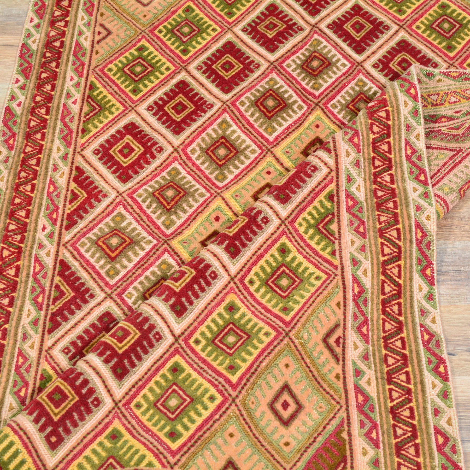 Afghan Tribal Mashwani Handmade Geometric Design Wool Rug (Size 2.8 X 4.2) Cwral-8385