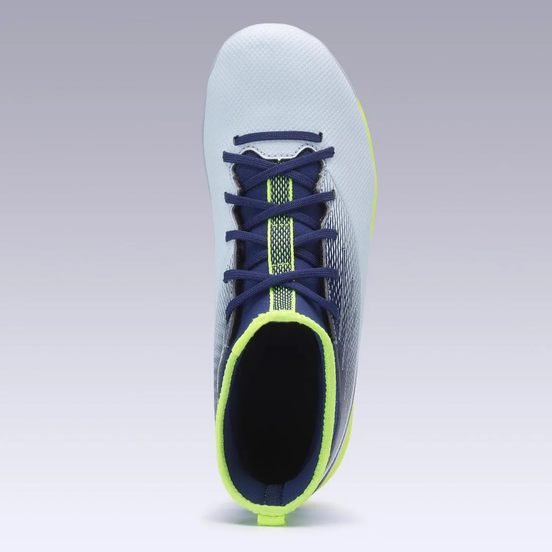 Agility 500 MG Kids' High-Top Football Boots - Grey/Blue