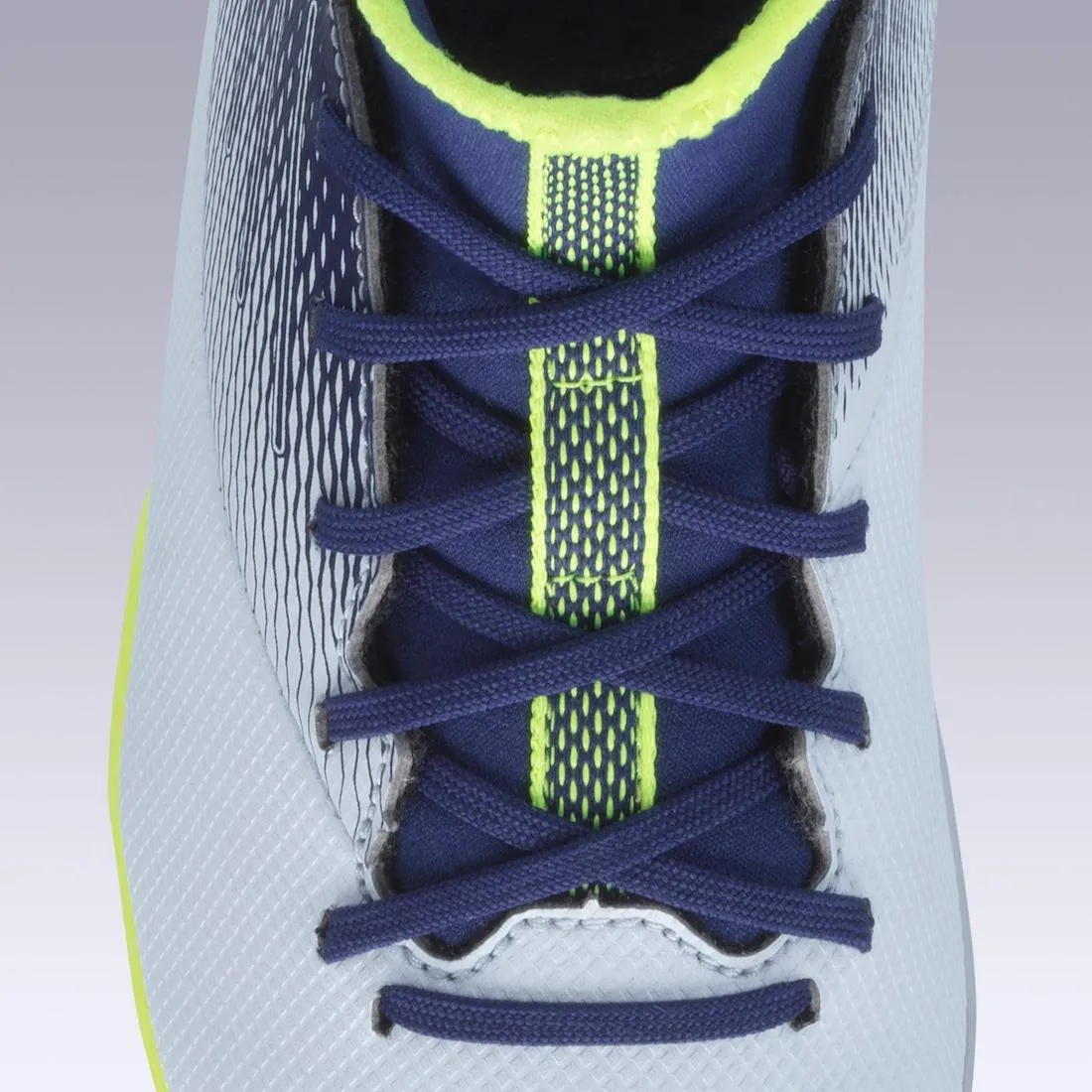 Agility 500 MG Kids' High-Top Football Boots - Grey/Blue