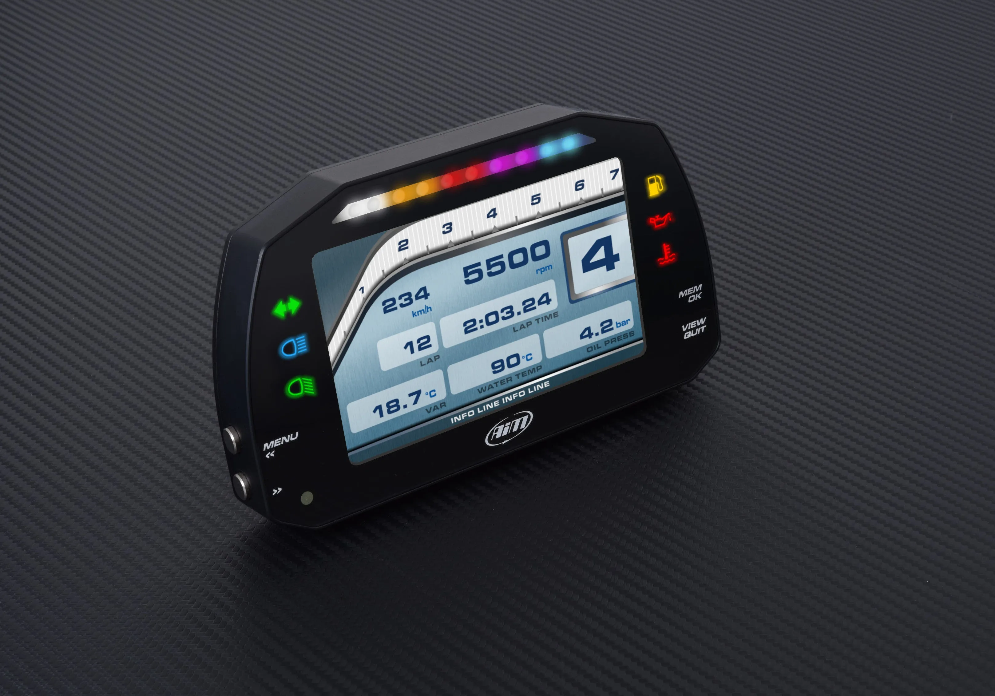 AIM MXS 1.2 Strada Dash Display