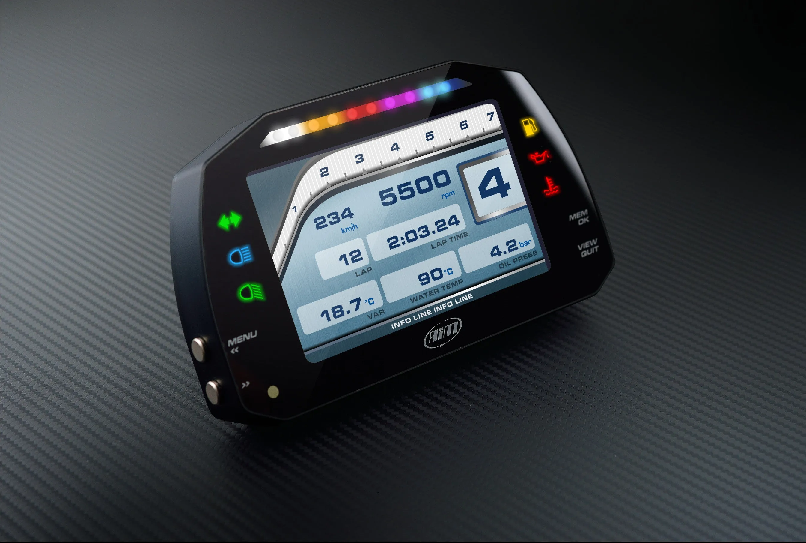 AIM MXS 1.2 Strada Dash Display