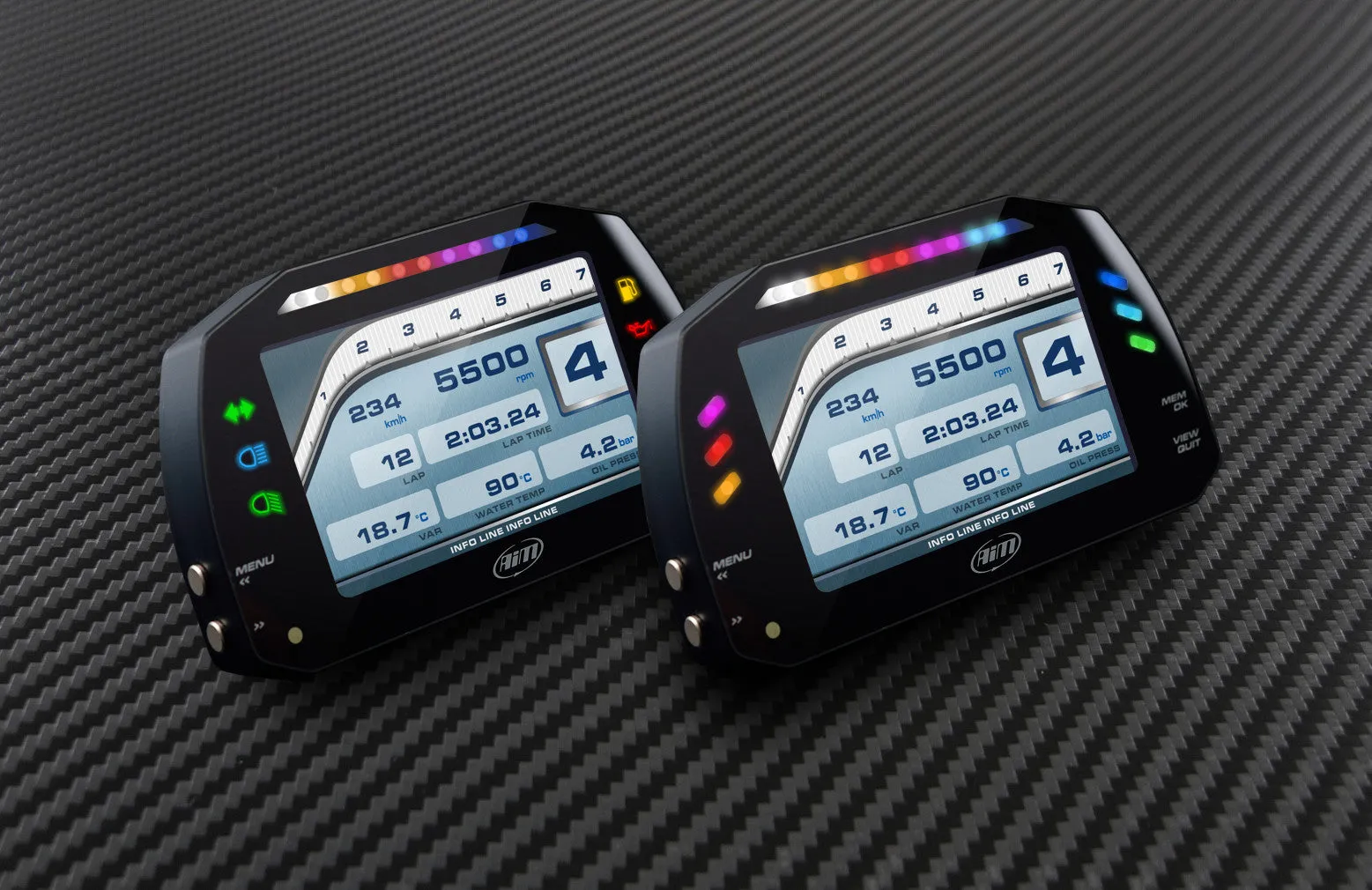 AIM MXS 1.2 Strada Dash Display