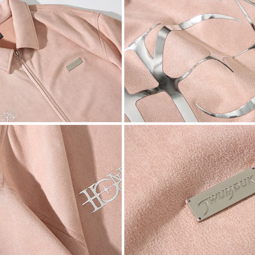 American Suede Reflective Lettering Shirt