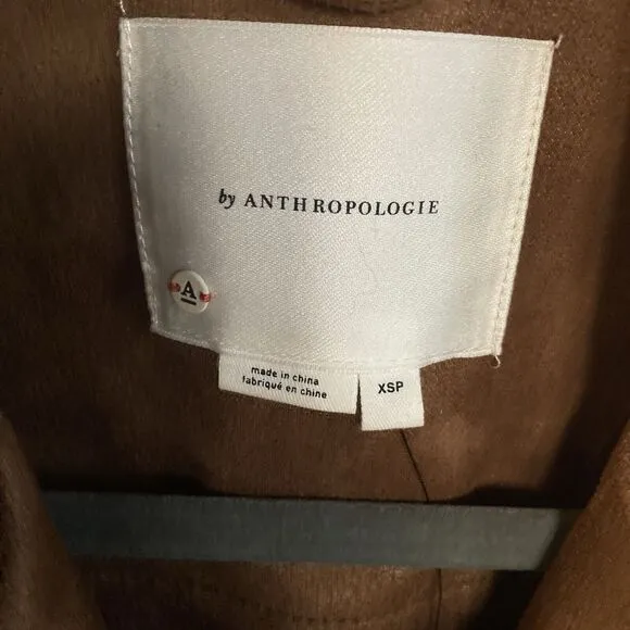 Anthropologie Faux Suede Brown Biker - Moto Jacket XS/P  New with Tags