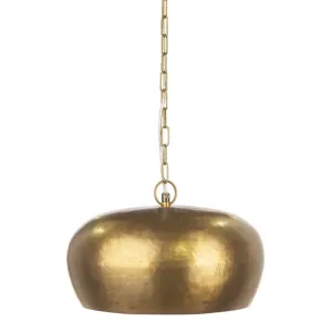 Antique Gold Hammered Pendant Light