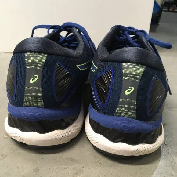 Asics Gel Nimbus 23 Mens size 14 Blue Green Running Shoe Sneaker Style 1011B004