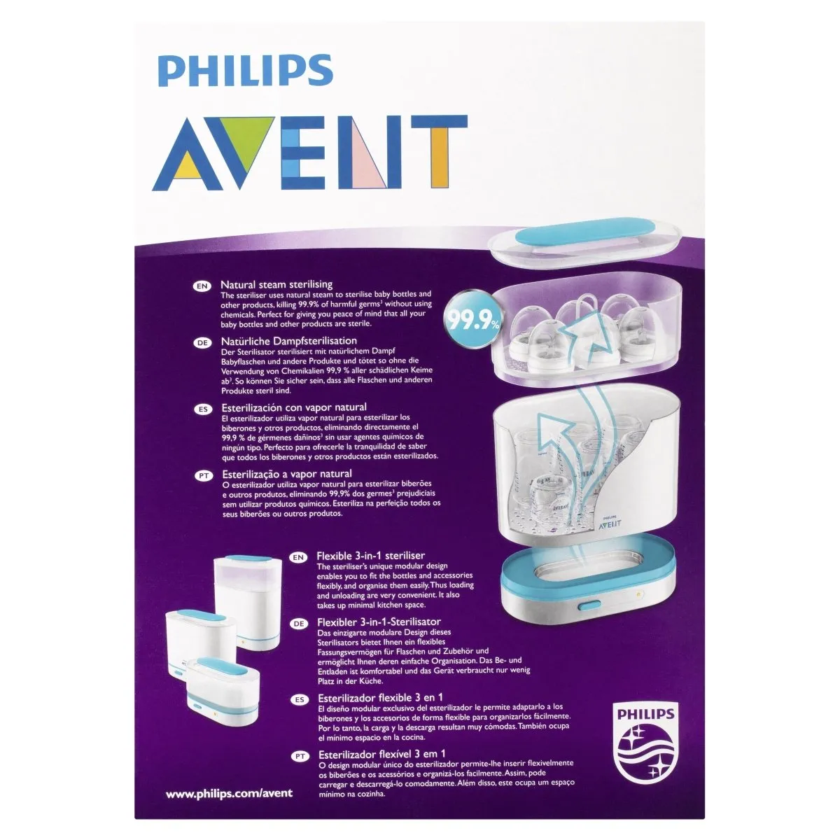 Avent 3-in-1 Electric Steam Steriliser
