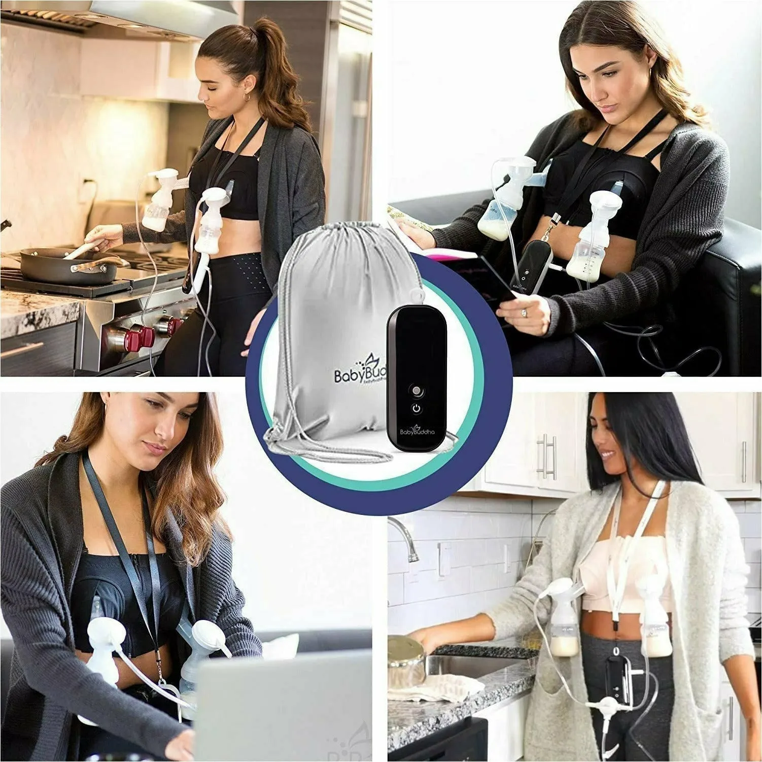 BabyBuddha Double and Single Maximum Strength Battery Powered Electric Breast Pump - UK Stock - 320 mmHg