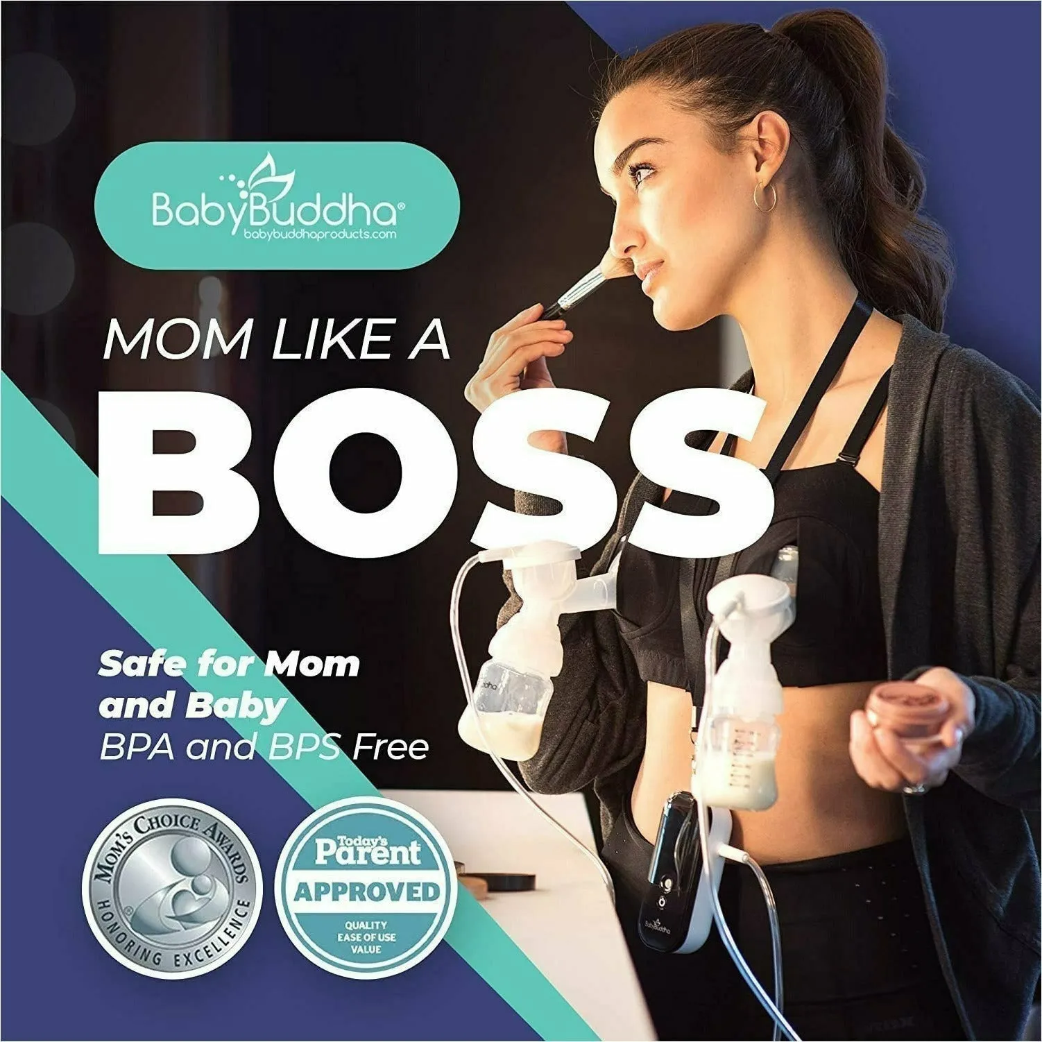 BabyBuddha Double and Single Maximum Strength Battery Powered Electric Breast Pump - UK Stock - 320 mmHg
