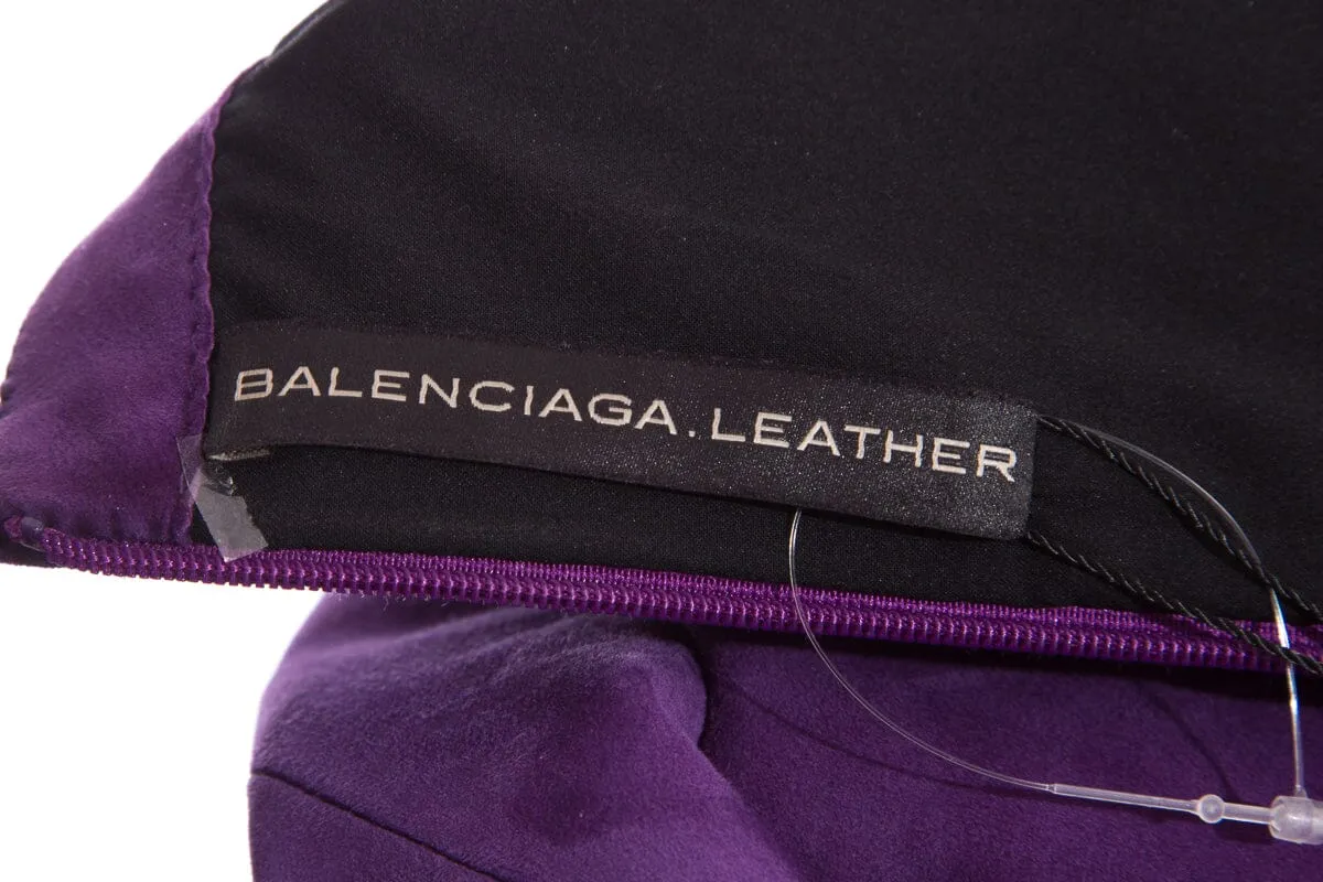 Balenciaga Purple Suede Dress SZ 38