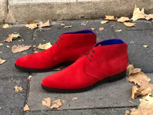 Ballard - MTO - Red Suede - JKF Last - City Rubber Sole