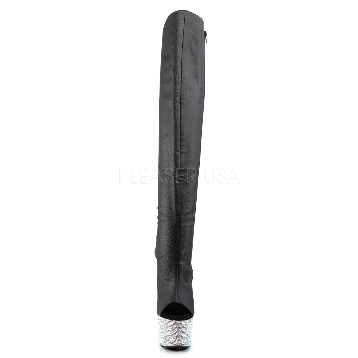 BEJEWELED-3019DM-7  Black Faux Leather/Silver Multi RS