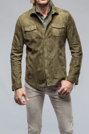 Bello Suede Shirt In Verde