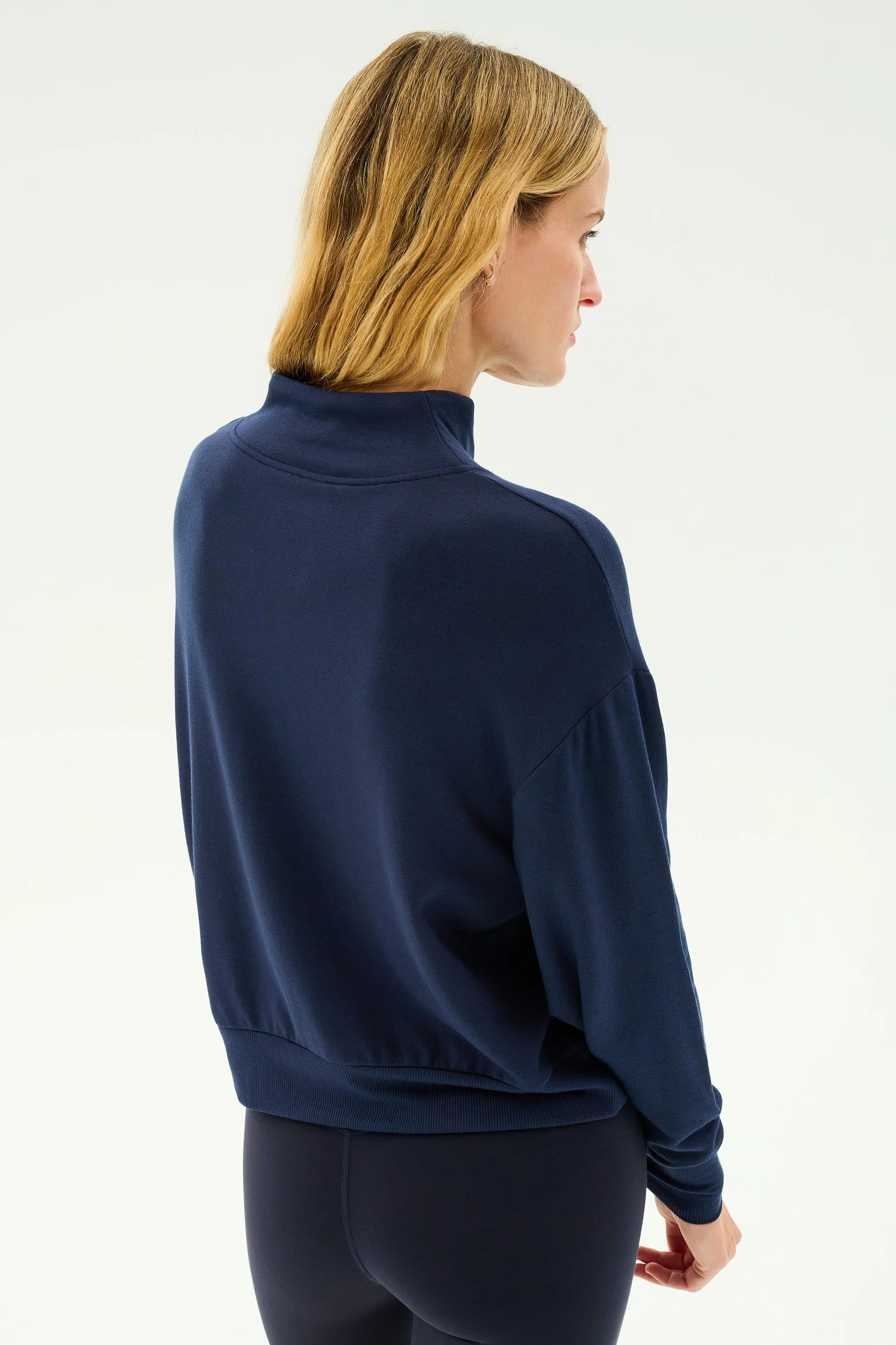 Birdie Fleece Half Zip - Indigo