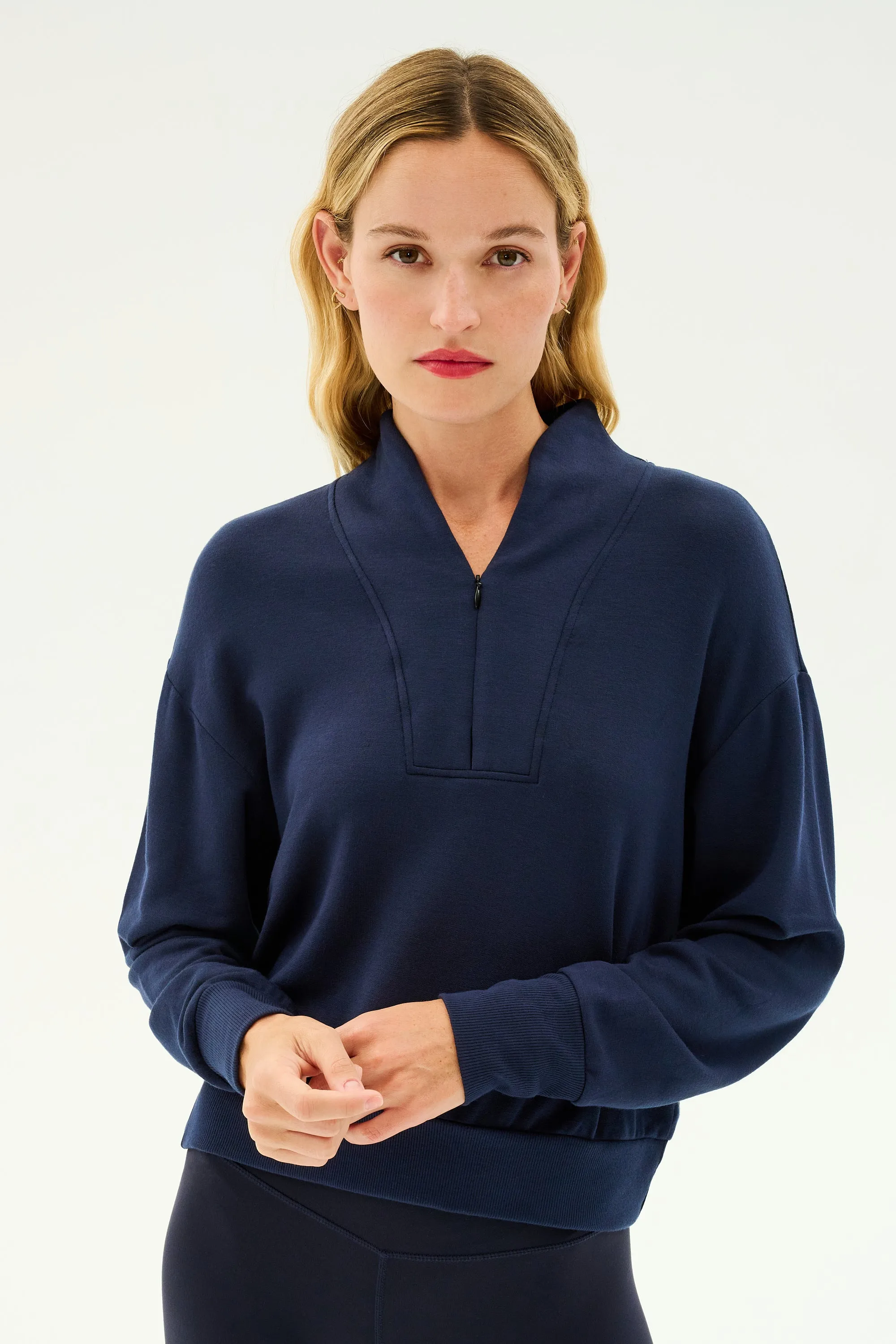Birdie Fleece Half Zip - Indigo