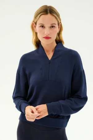 Birdie Fleece Half Zip - Indigo