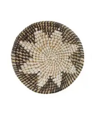 Black Aztec Woven Basket Wall Decor