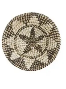 Black Aztec Woven Basket Wall Decor