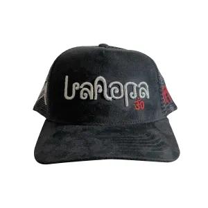BLACK SUEDE 🕉️ TRUCKER HAT