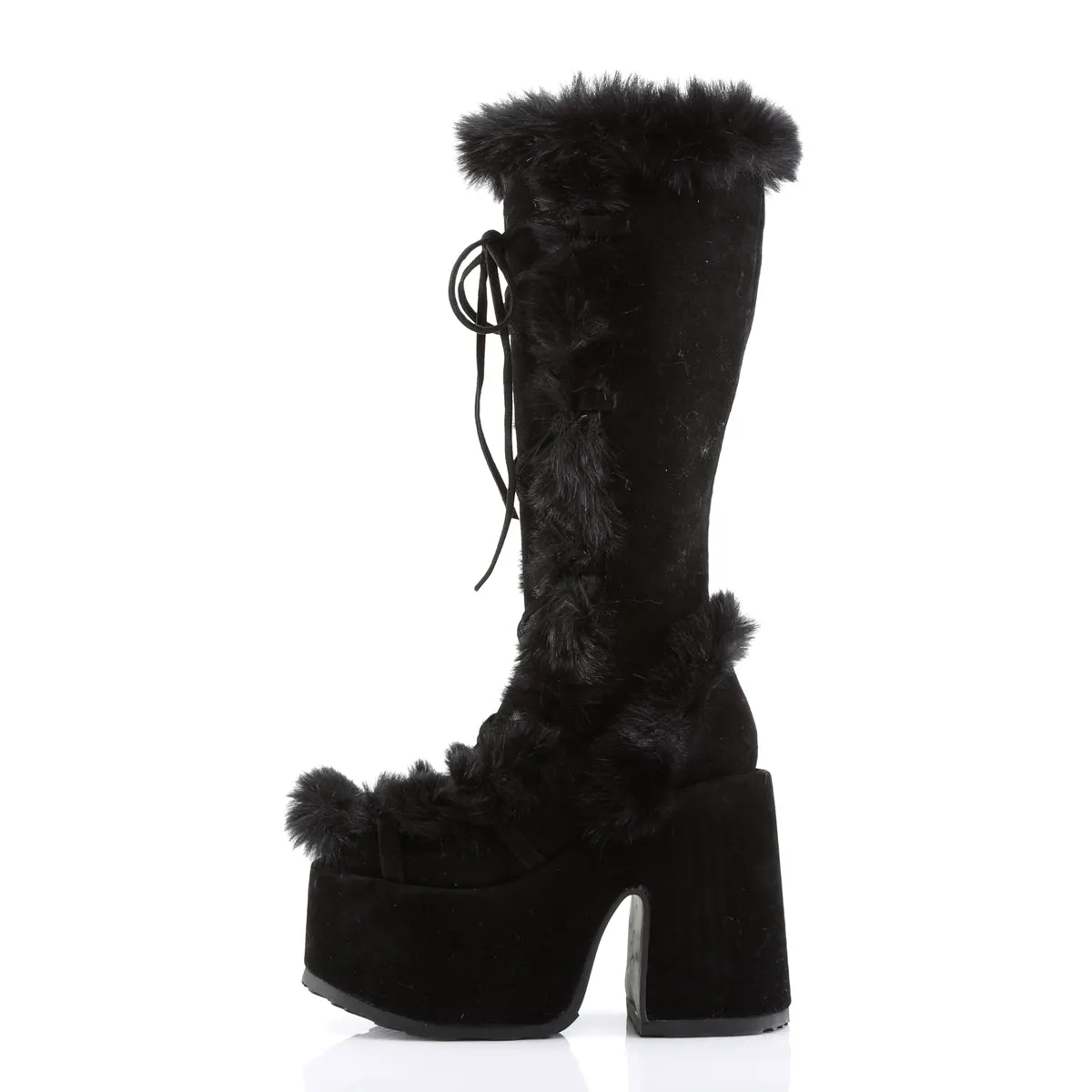 CAMEL-311  Black Vegan Suede