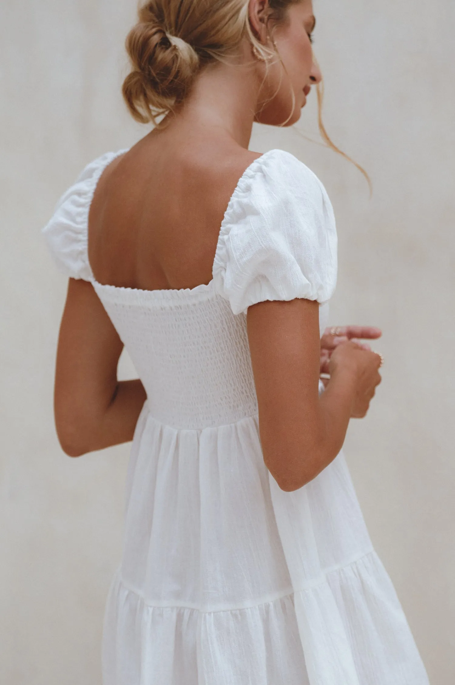 Catalina Linen Mini Dress – Effortless Charm & Timeless Comfort
