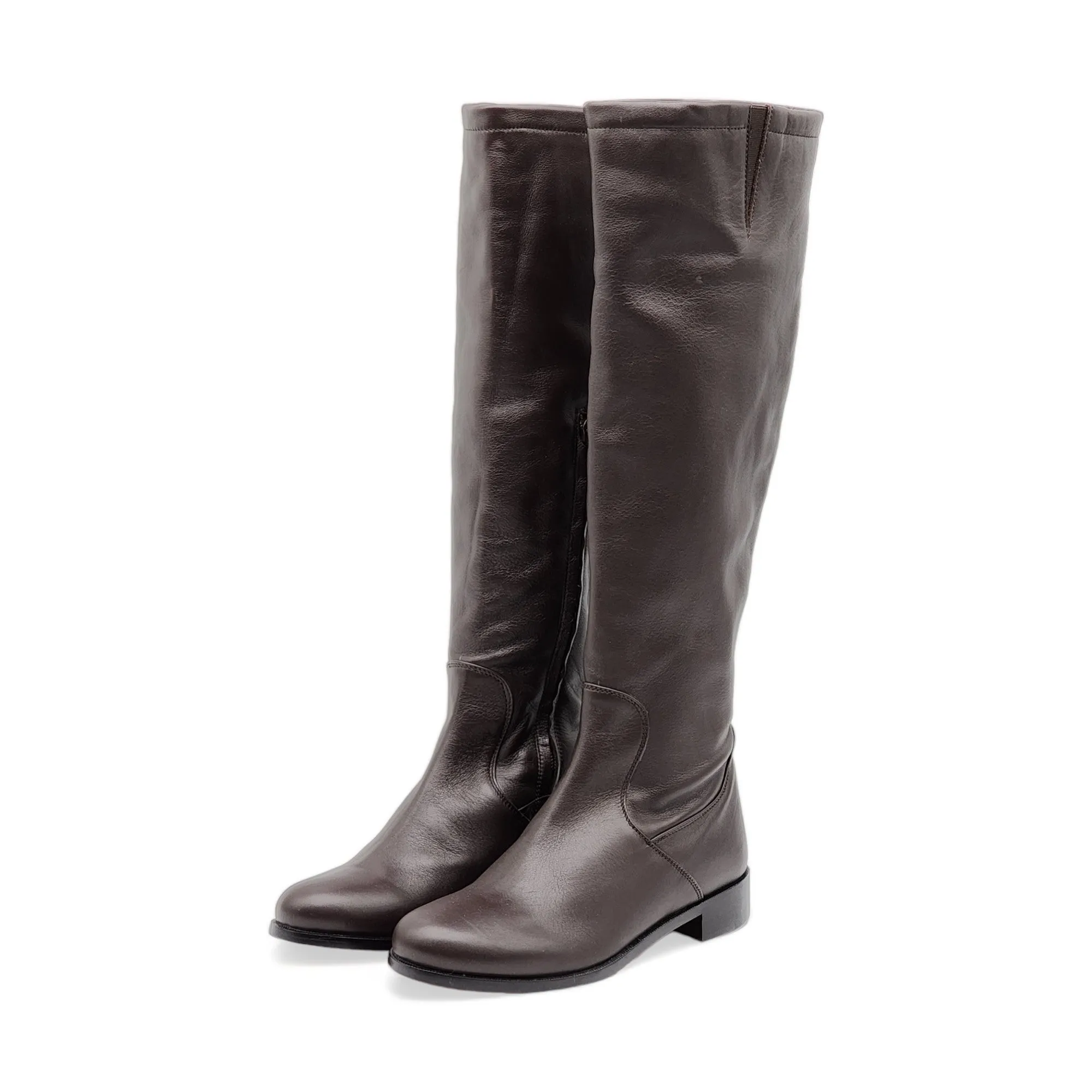 Christian Louboutin Leather Knee High Boots - Leather - Brown - 37