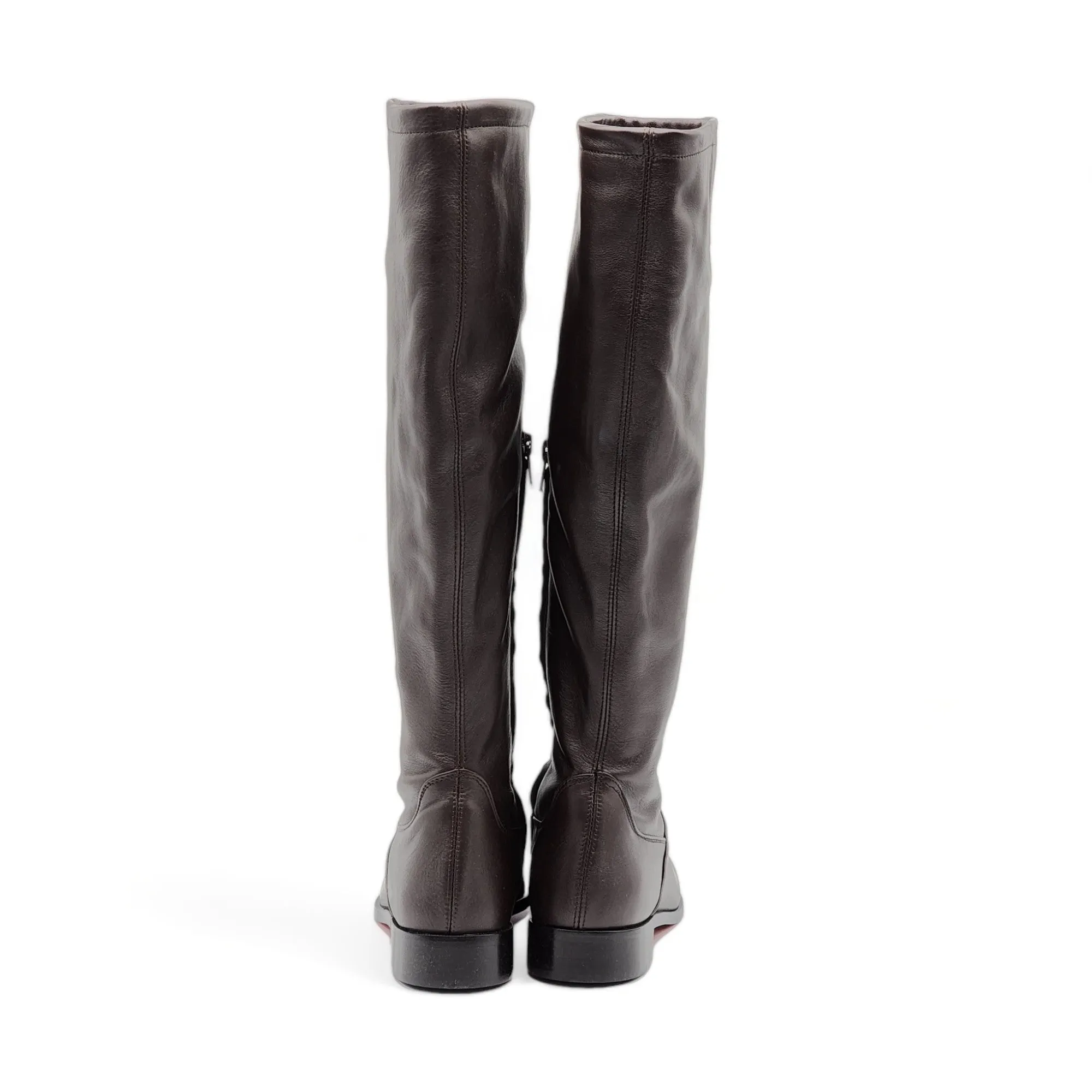 Christian Louboutin Leather Knee High Boots - Leather - Brown - 37