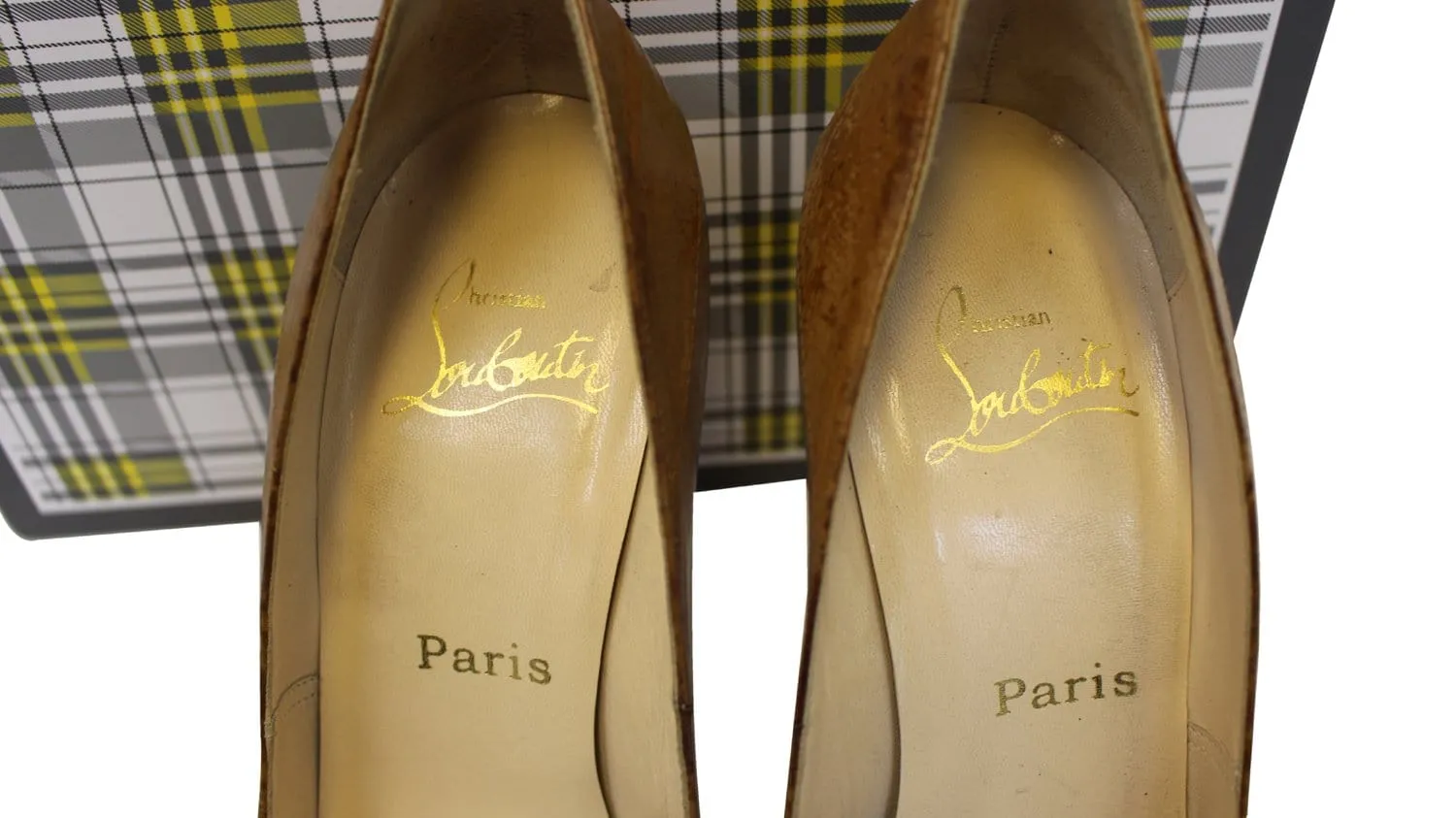 CHRISTIAN LOUBOUTIN Python Nude Pumps Size 37.1/2