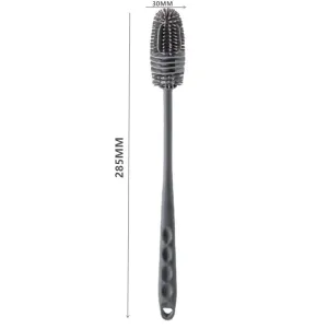 Cleaning Brush Long Handle Silicone Cup Scrub Brush Milk Bottle Water Bottle Cleaner Glass Cup Cleaning Brush Kitchen Cleaning Tools