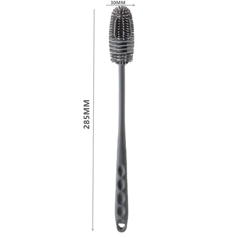 Cleaning Brush Long Handle Silicone Cup Scrub Brush Milk Bottle Water Bottle Cleaner Glass Cup Cleaning Brush Kitchen Cleaning Tools