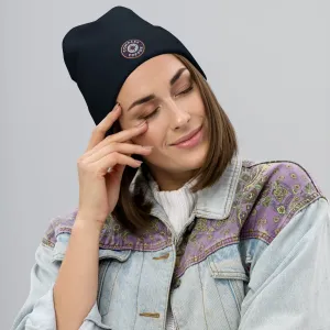 Compass Coffee Embroidered Beanie