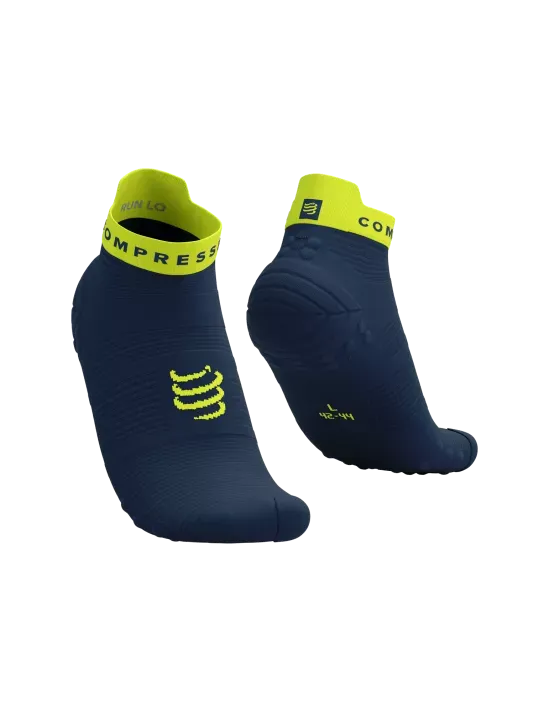Compressport Unisex's Pro Racing Socks v4.0 Run Low - Blues/Green Sheen
