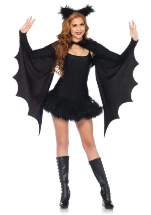Cozy Bat Wing Shrug and Ear Set
