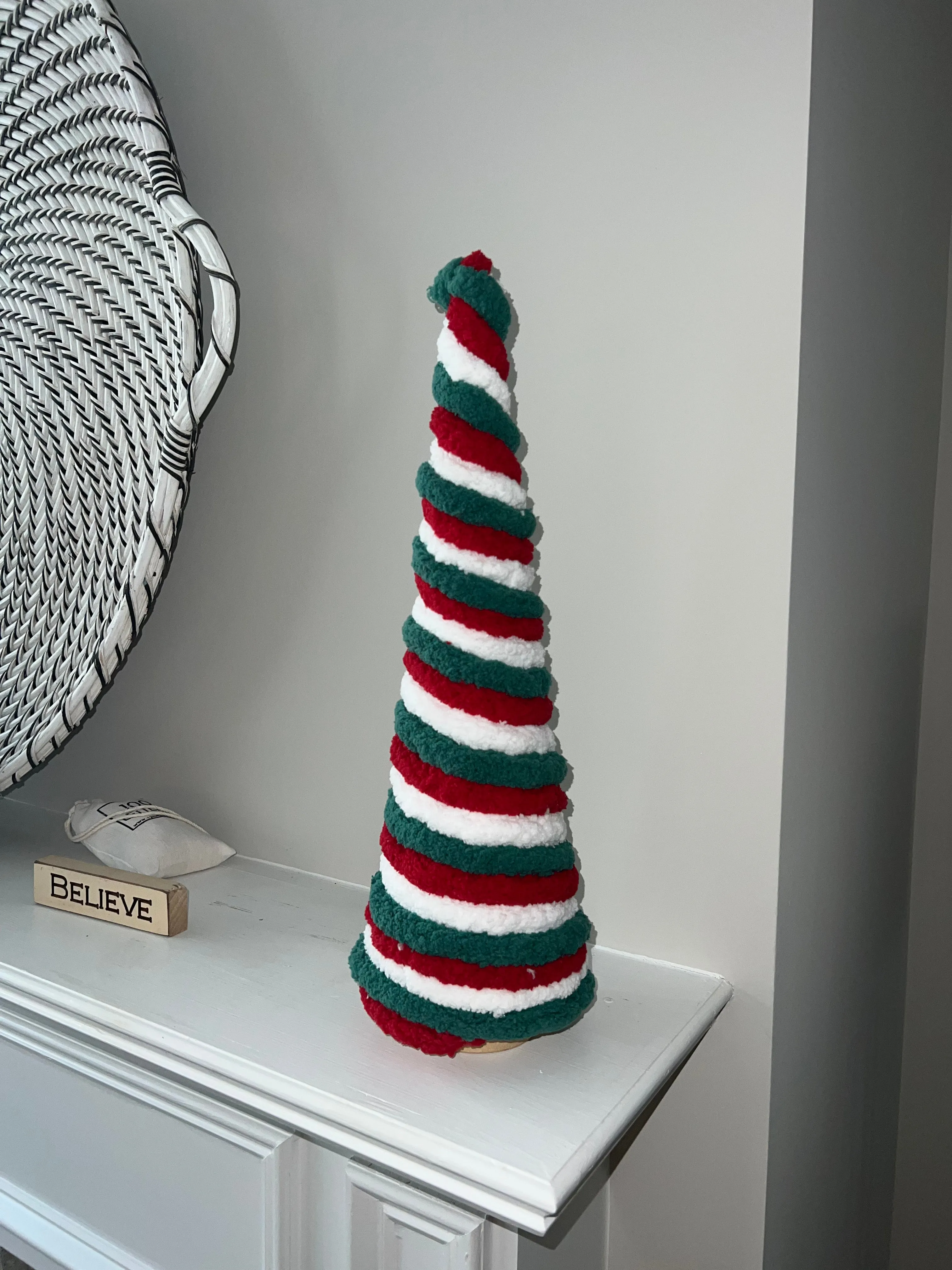 Cozy Christmas Tree Red, white, and green