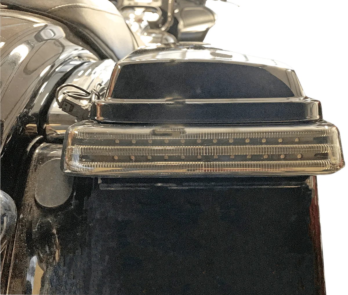 Custom Dynamics PB-SBSEQ-SS8-BS Probeam Sequential LED Saddlebag Light - Gloss Black With Smoke Lens