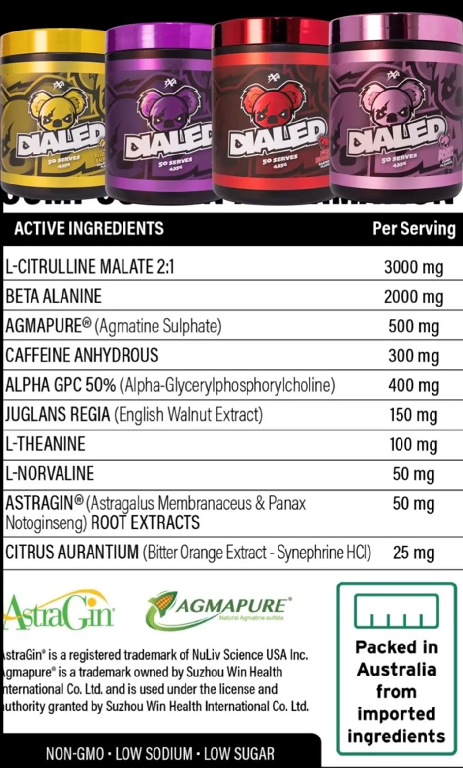 Dialed Pre Workout by The X Athletics