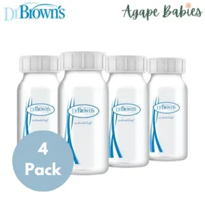 Dr Brown's 4Oz/120ml Narrow Neck Breastmilk Collection Bottles (4-Pack)