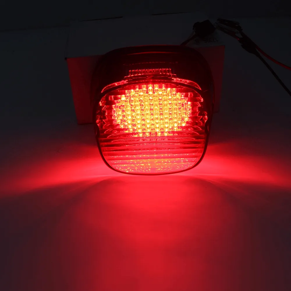 Eagle Lights Flashing Strobe Layback LED Tail Brake Light Kit for Harley Davidson - No Window